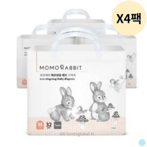 모모래빗 에코씽씽 밴드 공용 기저귀 중형 32p 16팩