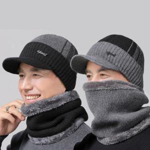 남성 겨울 방한 등산 넥워머 모자 세트 골프 귀마개