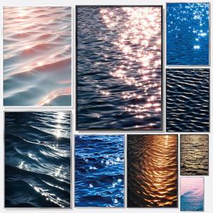 스웨리움 블링블링 빛나는 윤슬 감성 인테리어 포스터 바다 그림 풍경 사진 대형 거실 액자