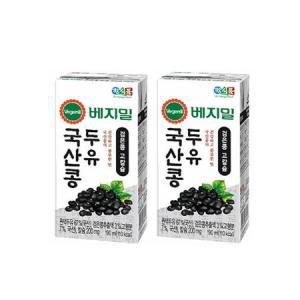 베지밀 국산콩 검은콩 고칼슘 두유 190mlx96팩_MC
