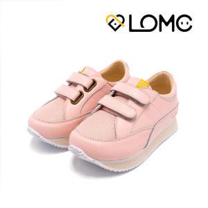 [롬크] LOMC 수제화 키즈 유아 신발 벨크로 운동화 스펙트로 라이트핑크