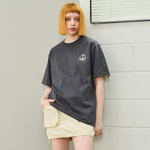 UNISEX 앵커 반팔 티셔츠 [CHARCOAL] / SBD2U01014-WOMAN