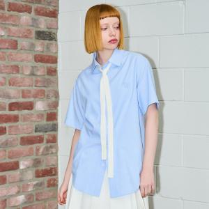 UNISEX 베이직 옥스포드 하프 셔츠 [SKY BLUE] / SBD2U03003-WOMAN