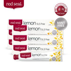 [레드씰] 레몬 SLS free 치약 100g X 6개/레몬,라임 오일 함유