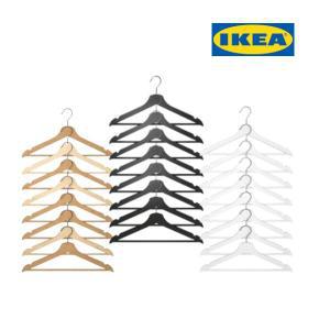 원목 나무 옷걸이 2세트 (16개) - 부메랑  내추럴, 흰색, 검정 / Ikea  Clothes Hanger  Bumerang