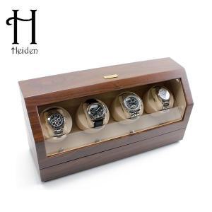 [하이덴][Heiden] 하이덴 프리미어 쿼드 와치와인더 HD015-Walnut Wood 명품 시계보관함 4구