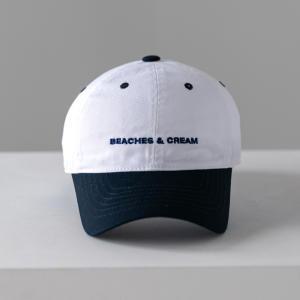 SMALL LOGO TWO-TONE BALL CAP-WHITE(NAVY)