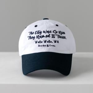 WALLA WALLA. WA BALL CAP-WHITE[NAVY]