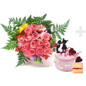 [젠틀맨플라워] 내사랑 [a,0005]+파리바게뜨 핑크러브케이크 [기프티콘] [꽃다발/꽃배달]