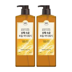 해피바스 유황 보들 바디워시 플로럴 머스크, 600ml, 2개