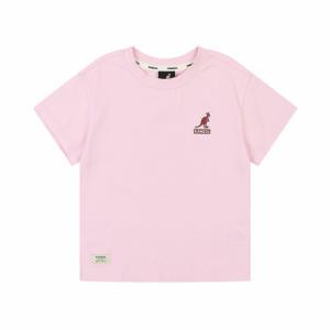 [캉골키즈]스몰 로고 백 프린트 티셔츠 QB 0410 라이트 핑크