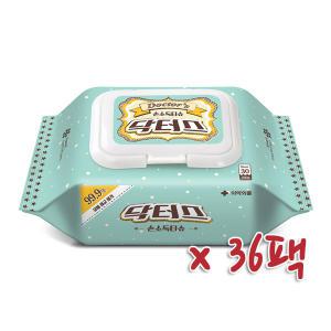 닥터스 손소독티슈 캡형 30매 x36팩(1박스) 세정 제균 유아용품 휴대폰 알콜