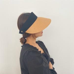 엔비 블랙모던썬캡 여성 여름 썬캡 모자 밀짚