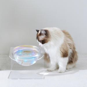 팅클랜드 고양이 음수량 상승 수반 냥수터 L사이즈(대형) 물그릇 밥그릇 식기 유리볼