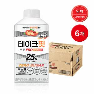 남양 테이크핏 프로 납작복숭아 450ml 6개 / 프로틴음료