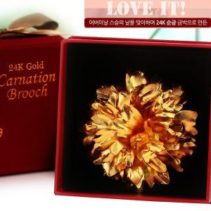 24k 순금 금카네이션 브로치 부모님 선물 용돈봉투 카네이스 꽃상자 명절선물 교수님