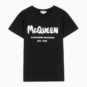[알렉산더맥퀸](당일) 23SS 알렉산더 맥퀸 그래피티 블랙 여성 반팔 티셔츠 60