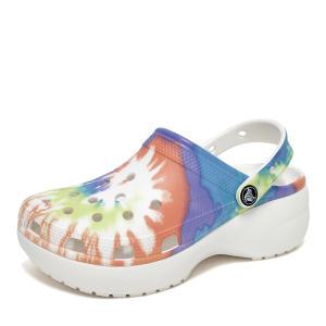 크록스 클래식 플랫폼 타이다이 그래픽 클로그 옥시젠멀티 여자 여름 물놀이 샌들 슬리퍼 신발 207151-4KT