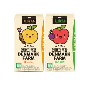 덴마크 유기농주스 120ml (사과푸룬 12팩+배도라지 12팩)/유아음료 무료배송