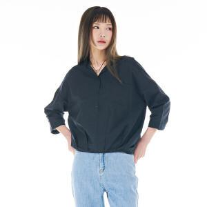 [체이스컬트] 여성 반오픈 카라 7부 셔츠-CBRG5576D04