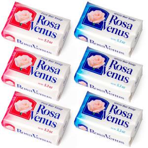 ROSA VENUS 로사 비너스 때비누 혼합6개세트 (화이트3+핑크3) 150g 각질제거 멕시코 미용비누
