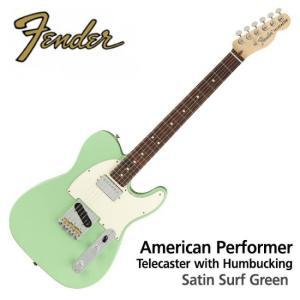 Fender USA American Performer Telecaster with Humbucking RW Satin Surf Green 011-5120-357