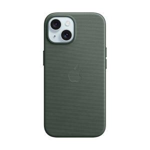 Apple 정품 MagSafe형 iPhone 15 파인우븐 케이스- 에버그린