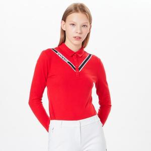 [볼빅][하프클럽/볼빅]여성 골프 브이포인트 카라 티셔츠 VLTSLA01_RE