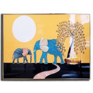 푸른 코끼리 80X60 그림 개업 거실 집들이선물 돈들어오는 액자 인테리어 개업선물_MC