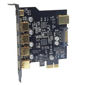PCIE USB 확장 카드 PCI Express X1 to USB C 타입 4 포트 외장 3.0 1 포트 내장 3.0 보드 PCI-E 3.2 라이