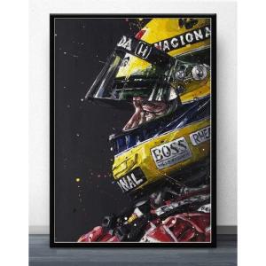 16 에어턴 세나 F1 포뮬러 맥라렌 월드 챔피언 레이싱 카 포스터 프린트 월 아트 캔버스 거실 장식 그림