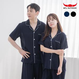[BFL][BFL] [BFL] 남여 인견 셔츠형 잠옷 반팔상하 2종 택1