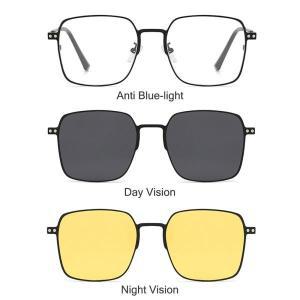 남녀공용 블루라이트 차단 안경 편광 클립온 선글라스 렌즈 다용도 2 개