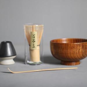 일본 다도 용 말차 세트  가정 사무실 라운지 차 만들기 도구  나무 그릇  바부리 악세사리  4개