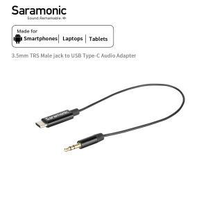 Saramonic SR-C2001 무선 마이크 오디오 어댑터 케이블, 3.5mm TRS 수-USB C타입 수 연장 케이블, PC 안드