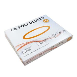 CK폴리글러브 200매 비멸균 위생장갑 가정용 연구용 병원용 일회용 비닐장갑