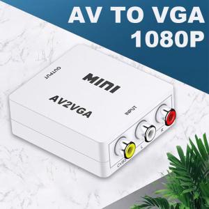 전원 데이터 AV RCA CVBS to VGA 컨버터, 비디오 오디오 복합 미니 스케일러 어댑터, 디지털 신호 박스, HD
