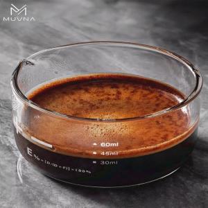 MUVNA 에스프레소 커피 측정 컵, 투명 유리, 체중계 포함, 가정 주방 도구, 100ml