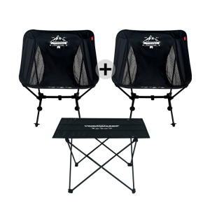 [당일발송] 블랙에디션 캠핑 의자 경량(듀랄루민)체어 1+1+테이블 단독 증