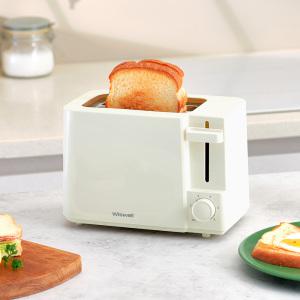 위즈웰 크런치 토스터기 2구 팝업 토스트 기계 식빵 가정용 크림