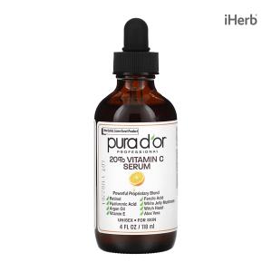[iHerb 공식] Pura D'or, 프로페셔널, 20% 비타민C 세럼, 118ml(4fl oz)