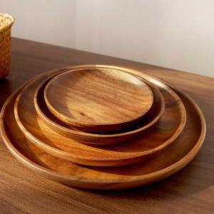 [하이디앤] 나무 우드 접시 원형 브런치 카페 감성 디저트 그릇