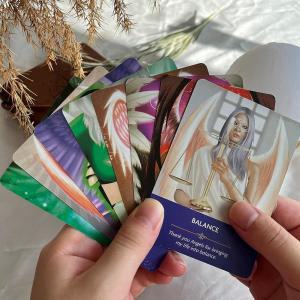 netjoy 타로 카드 대천사 기도 카드, 오라클 천사 덱의 메시지, 친구 또는 가족을 위한 훌륭한 선물. 44장,