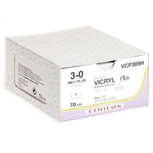 에치콘 바이크릴플러스 봉합사 VCP305H (3/0) 17MM 1/2CIRCLE 70CM 36개입