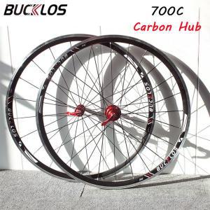 자전거 휠셋 바퀴 BUCKLOS 로드 탄소 허브 QR 디스크 브레이크 알루미늄 합금 림 휠 세트 시마노호환 HG 70