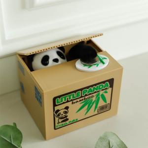 상자속 도둑 팬더 저금통 귀여운 아이디어 재밌는 장식소품 장난감 인테리어 동전모으기
