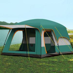 8인용 온가족캠핑 거실형 텐트(그린) 용텐트 형텐트 야외용 방수 8텐트