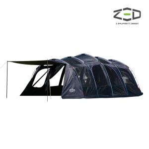 제드코리아 티맥스 EX 텐트 [블랙][크림] 패밀리용/3룸 구조 터널형 텐트/캠핑용/스마트홈시스템