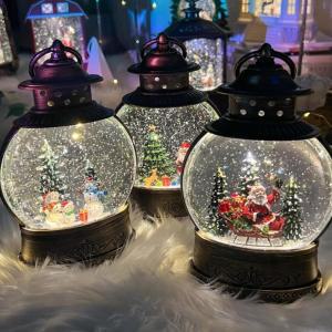 크리스마스 LED 오르골 C.라운드 - 무드등 스노우볼 워터볼 스피커 랜턴 선물