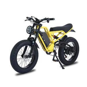 전기 오토바이 스노우 전기 자전거 산악 자전거 팻 타이어 전기 자전거 1500W 모터 48V18AH 리튬 배터리 20